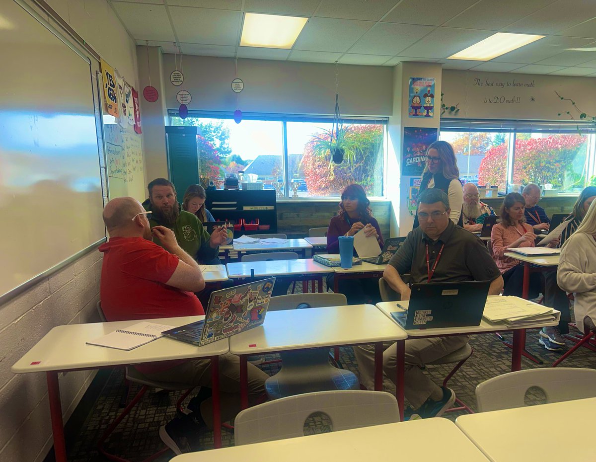 thussey20's tweet image. Teachers @perrytwpschools from SHS and SA are diving into student work during cluster. By learning from what students show, they are strengthening teacher actions to better support student actions - and drive progress towards daily outcomes. #fieldtesting @NIETteach