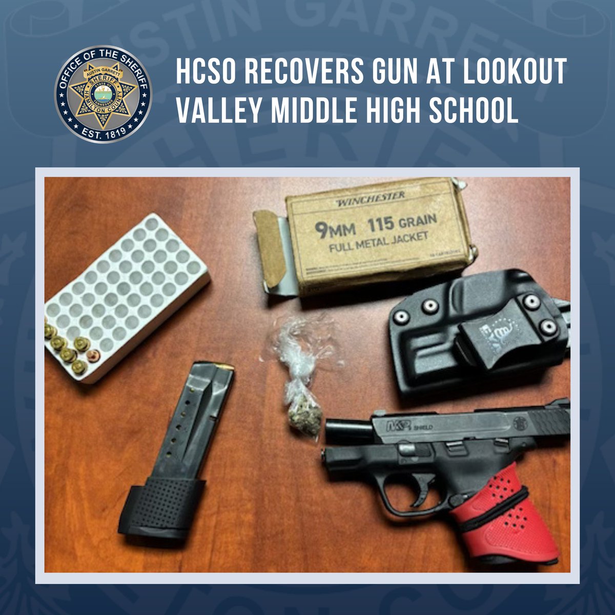 HCSO recovers gun at Lookout Valley Middle High School ocv.im/8nJDekM