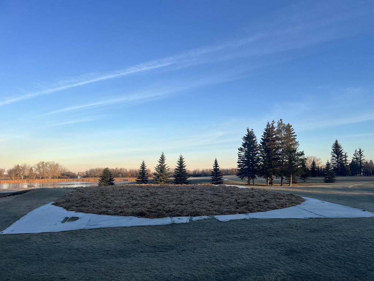 Thanks <a href="/SaskTurf/">SaskTurf</a> for the opportunity to speak yesterday and today.  Like the flax straw covered greens, I hope every Turf Manager in Saskatchewan enjoys a nice winter break.  <a href="/SyngentaTurfCA/">SyngentaTurfCanada</a>