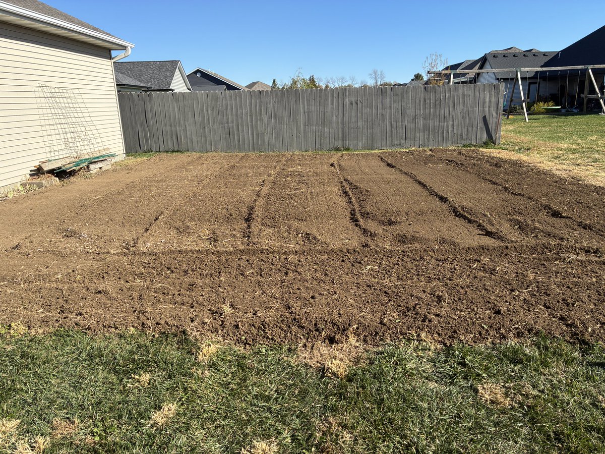 kostertsd's tweet photo. A wonderful fall afternoon to get another garden tilled up to let nature do the decomposition work &amp; enrich the soil. https://t.co/40iFeOHWlZ