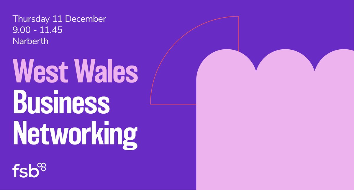 🌟FSB Connect in West Wales!🌟

Join us on 11 Dec at <a href="/QueensHallNarbs/">Queens Hall Narberth</a> for relaxed networking, new connections &amp; inspiring insights

Open to all, don’t miss out! Book today! 🔗 go.fsb.org.uk/3JHXPkv

📅 11 Dec | 🕘 9-11am| 🗺️Narberth

#FSBConnect #WestWalesBusiness