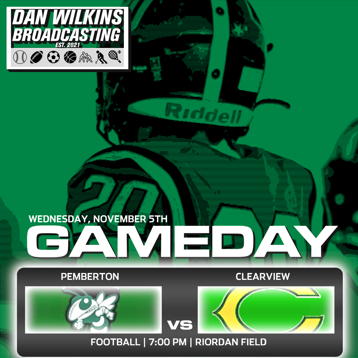 DWBroadcasting's tweet photo. Midweeks in Mullica Hill!

🏈PEMBERTON vs CLEARVIEW
⏰7:00pm
🏟️Riordan Field
🎙️Dan Wilkins, Ryan Seber
📺https://t.co/Mwa7aDWlxk

#DWBroadcasting https://t.co/DkUJXeYqdG