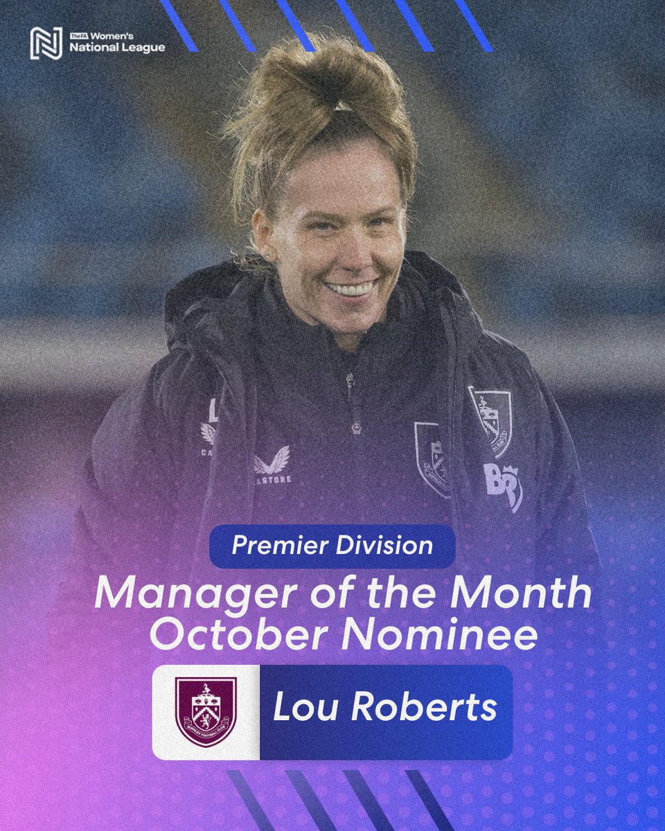 Lou Roberts - Burnley

Burnley were undefeated in October as the division leaders earned victories against Liverpool Feds and Hull City in the league. 

They also progressed in both the FA WNL Cup and FA Cup.

<a href="/BurnleyFCWomen/">Burnley FC Women</a> | <a href="/LouRobbo9/">Lou Roberts</a>