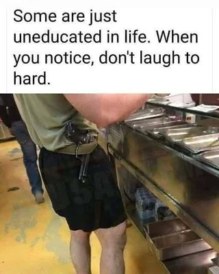 LeeMSnow's tweet image. When your appetite for freedom outweighs your understanding of holsters.
#GunHumor #2AMemes #FreedomFail #TacticalOops #FaithFamilyFreedom #SafetyFirst