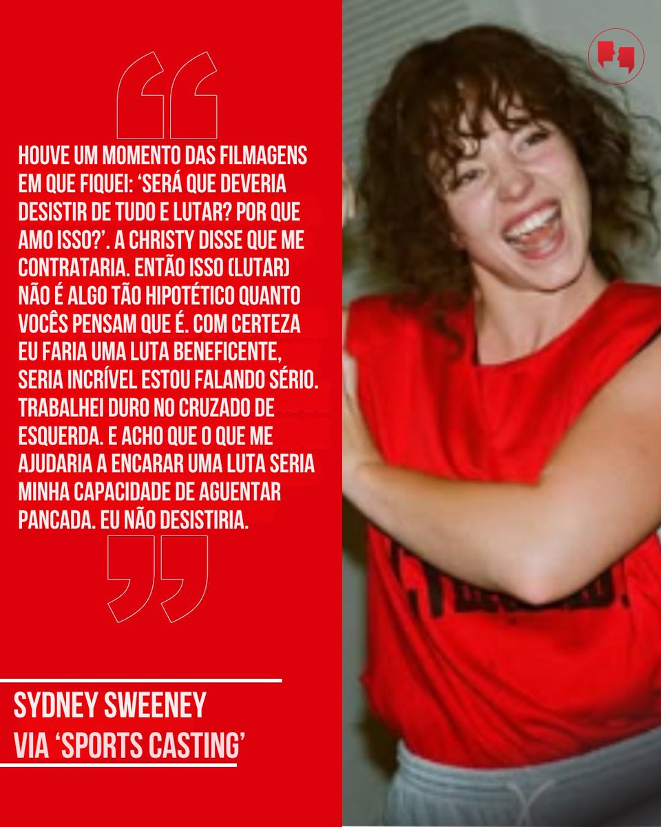 AgFight's tweet image. ATRIZ NO BOXE?🥊

Após interpretar a ex-campeã mundial Christy Martin no cinema, Sydney Sweeney se apaixonou pela nobre arte.

Agora, a estrela de Hollywood trabalha com a possibilidade de se aventurar nos ringues para valer! Será?👀

#SydneySweeney #Boxe #Atriz #Filme #Hollywood