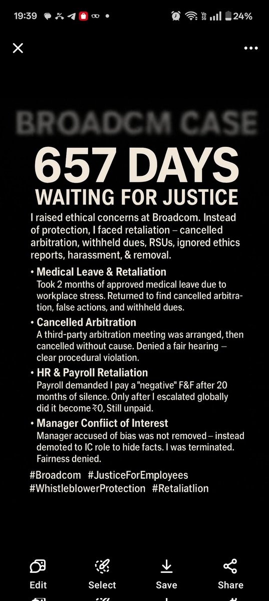 navazshaik89's tweet image. I was forced to choose between termination and ‘mutual separation’.
Signing under pressure is not voluntary — it’s coercion.
After raising ethical concerns, I faced retaliation instead of protection.
#WhistleblowerProtection #EmployeeRights #JusticeForEmployees #EthicsMatter