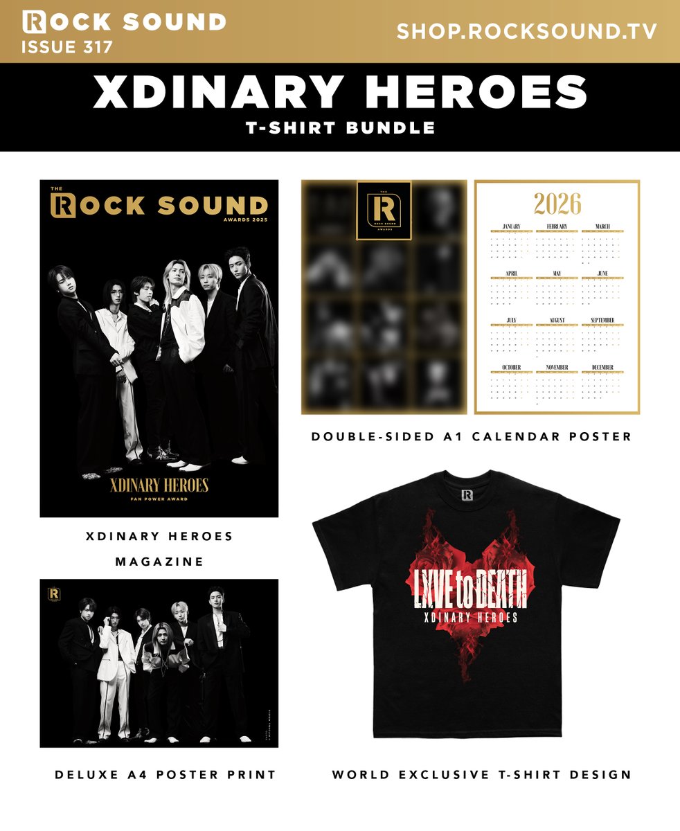 rocksound's tweet image. Get your Xdinary Heroes cover magazine, A4 poster print, calendar wall poster and an exclusive tshirt at shop.rocksound.tv/collections/ma…