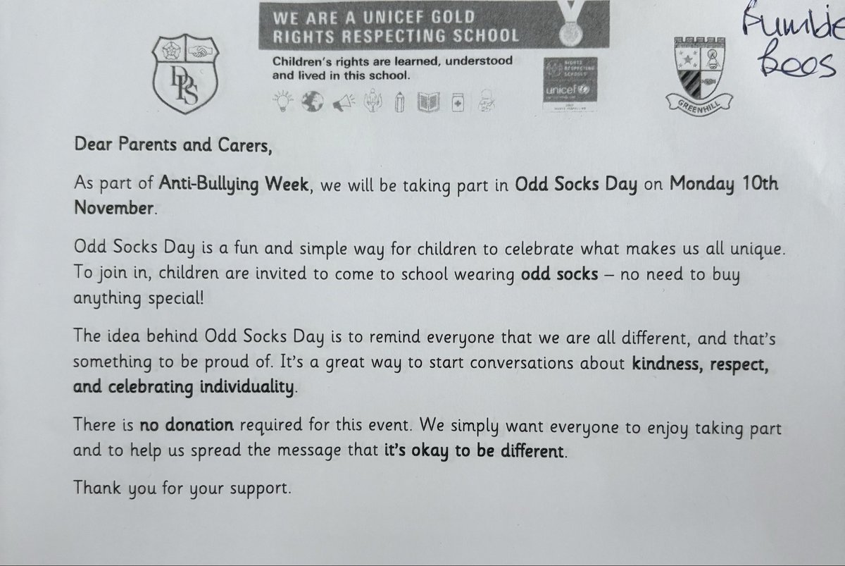 These letters have went out in bags tonight 🧦<a href="/drumparkprimary/">Drumpark</a>