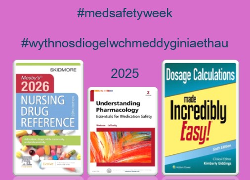 Mae’r wythnos hon yn #wythnosdiogelwchmeddyginiaethau felly peidiwch ag anghofio bod gan eich llyfrgell Bwrdd Iechyd nifer o lyfrau ac adnoddau ar fferylliaeth a meddyginiaethau, felly cysylltwch i ddarganfod mwy! #llyfrgelloedd #llyfrau #diogelwch