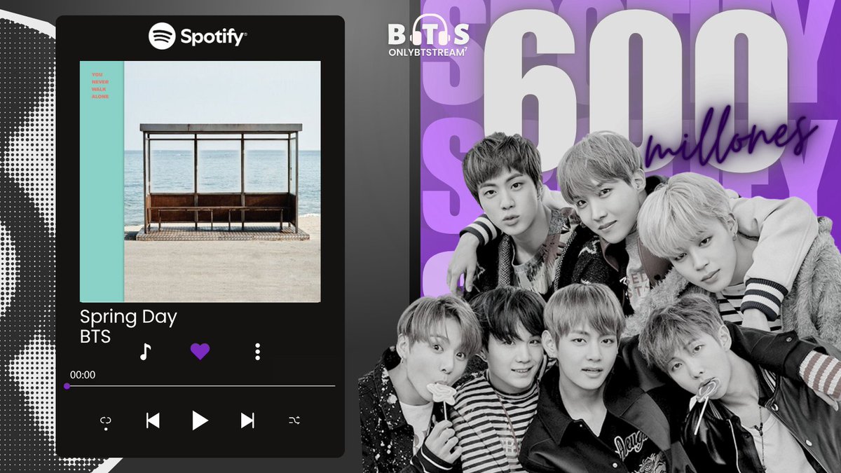 OnlyBTStream's tweet photo. "Spring Day" de @BTS_twt ha superado 600 millones de streams en Spotify! Se convierte en la canción numero 12 de #BTS en lograr este hito
🔗:https://t.co/woMu76Znwo…
CONGRATULATIONS BTS
#SpringDay600M #SpringDay600MonSpotify https://t.co/lPdP4cIoqL
