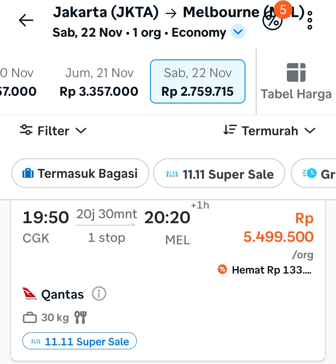 mxovic's tweet image. Traveloka 11.11 Super Sale bikin liburan impian jadi kenyataan! Tiket internasional potongan Rp300rb, hotel Buy 1 Get 1, worth it banget 🩵 #Traveloka1111Sale