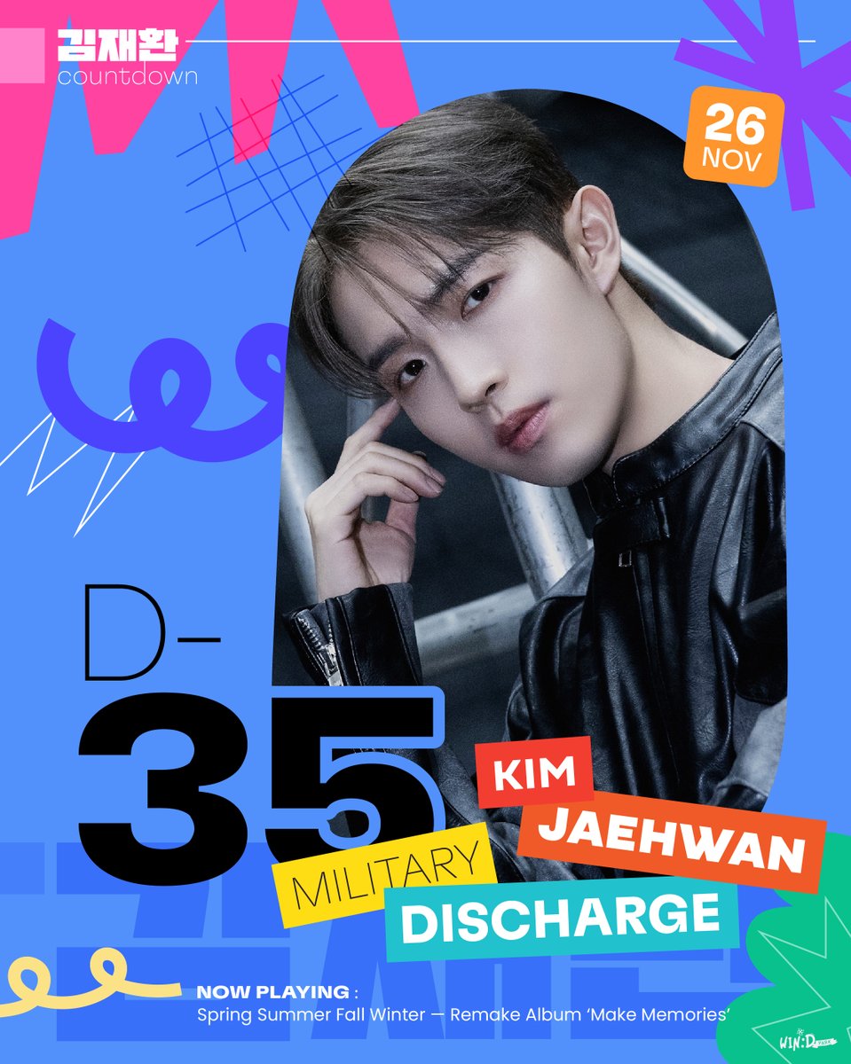 ⏳ D-35

[ █████████▓ ] 93.61%

🎵 Spring Summer Fall Winter — Remake Album ‘Make Memories’
» open.spotify.com/track/3qVVf1E7…

#WaitingMyBelovedJAEHWAN 🍃
<a href="/KJH_officialtwt/">김재환 KIM JAEHWAN</a> #김재환 #KIMJAEHWAN