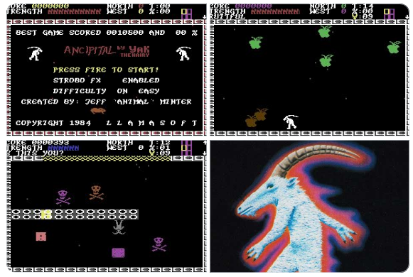 #C64 A to Z

My Fave A Games No.17

Ancipital

Jeff Minter’s Ancipital is a surreal blaster across 100 screens. You fire only when moving, battling bizarre baddies as you progress. Tough yet hypnotic, it’s classic Llamasoft: colourful, original, eccentric &amp; utterly compelling.
