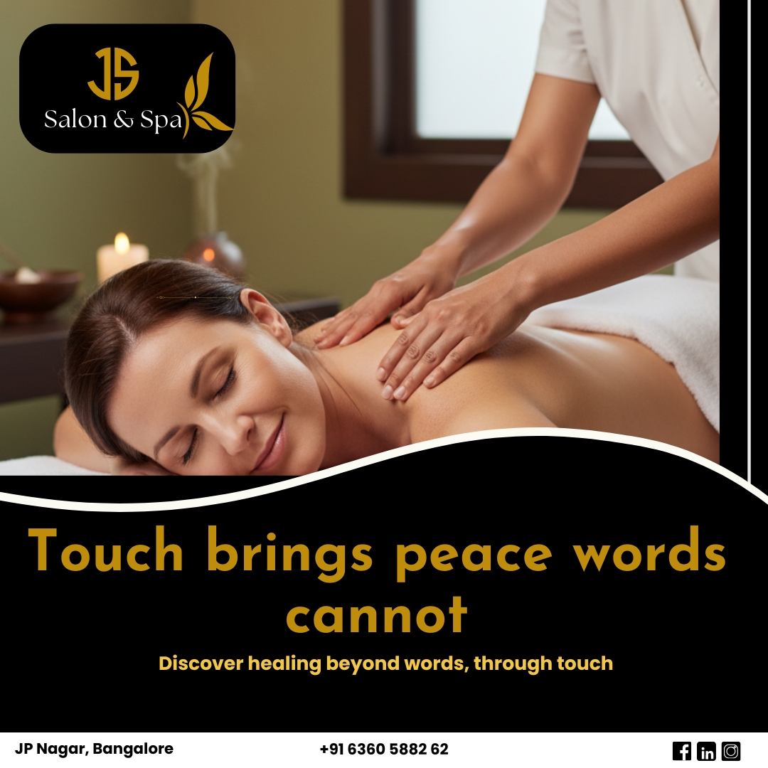 JSsalonSpa86968's tweet photo. Touch brings peace words cannot.” At JS Salon and Spa near J.P. Nagar
#JSSalonAndSpa #JPNagar #Relaxation #HealingTouch #PeacefulMind #Rejuvenation #WellnessJourney #CalmMoments #MindBodyBalance #TranquilExperience https://t.co/RXtUxYyjb3