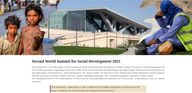 History in the making in #Doha!
The #WorldSocialSummit (Nov 4-6) is now led by the Global South. Countries from Africa, Asia &amp; Latin America are shaping a more equitable future for all. #GlobalSouthTime