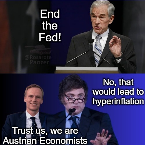 🧐 still so few libertarians claiming this out
#EndTheFed #RonPaul #JavierMilei #AustrianEconomics