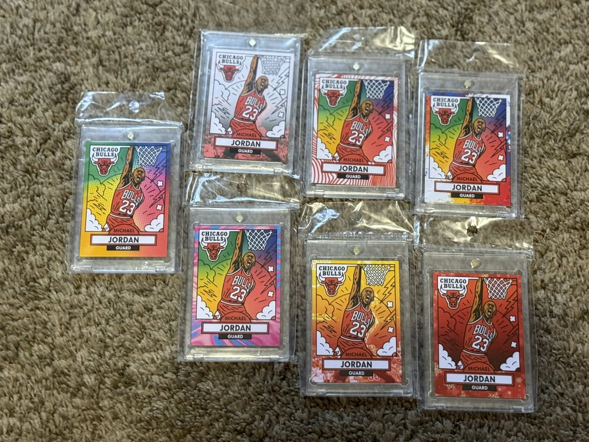 itzAkustom's tweet image. Anyone interested in some Michael Jordan art cards? All of these are 1/1s off of the Fleer 90 reimagined artwork I recently finished. Let me know.