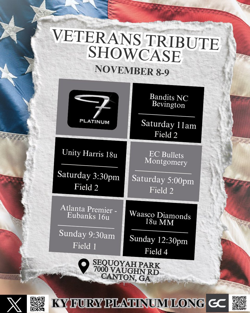 Excited to be in the Atlanta area this weekend for Veterans Tribute Showcase! Ready to compete! 💪🥎 <a href="/tributeshowcase/">Tribute Showcase</a> <a href="/F_PlatinumLong/">KY Fury Platinum Long</a> <a href="/FuryPlatinum/">FuryPlatinumSoftballClub</a> <a href="/EHSKYSoftball/">Eastern HS Softball</a>