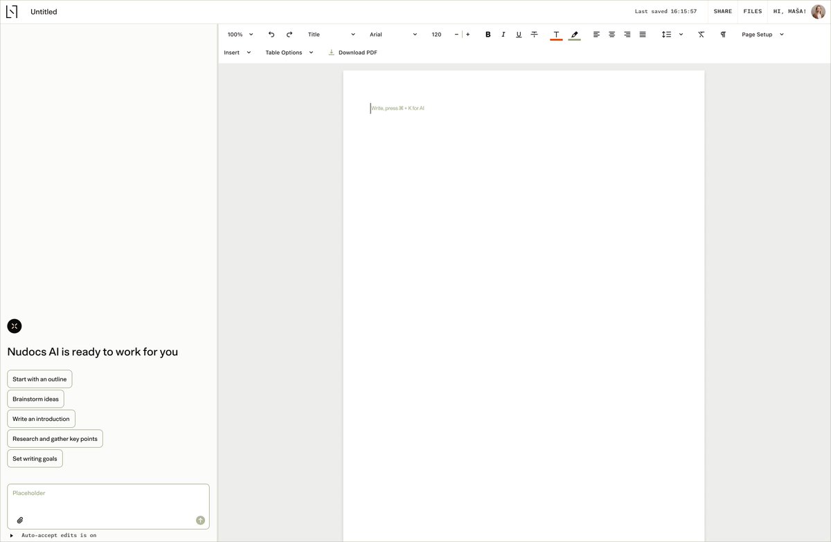 We just opened the closed beta waitlist for <a href="/nudocsai/">Nudocs.ai</a> — an AI-native document platform built for how people actually work now.

Limited to first 100 invites. The experiment begins.

👉 nudocs.ai