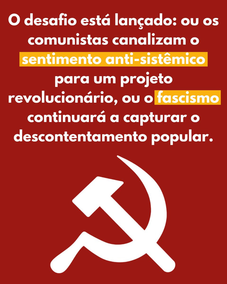 rede_comunista's tweet photo. ✊ Cabe aos comunistas transformar a fissura em força revolucionária!
Acompanhem: @cwp_us
#Revolução #Comunismo #AntiImperialismo #ZohranMamdani #NovaIorque #LutaDeClasses #RedeComunista #PalestinaLivre #Socialismo #EstadosUnidos #ClasseTrabalhadora https://t.co/2rEip0atTF