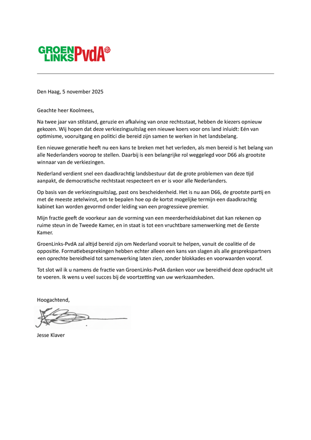 ChrisAalberts's tweet photo. Als nou alle partijen zo'n constructieve brief schrijven, komen we ergens. https://t.co/3xrs4v9R6O
