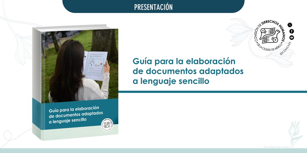 CDHCMX's tweet image. La “Guía para la elaboración de documentos adaptados a lenguaje sencillo” de la #CDHCM, contribuye al avance en la garantía del derecho a la accesibilidad de la información de personas con discapacidad #PcD.

Te invitamos a leerla:
piensadh.cdhcm.org.mx/images/2025_ca…