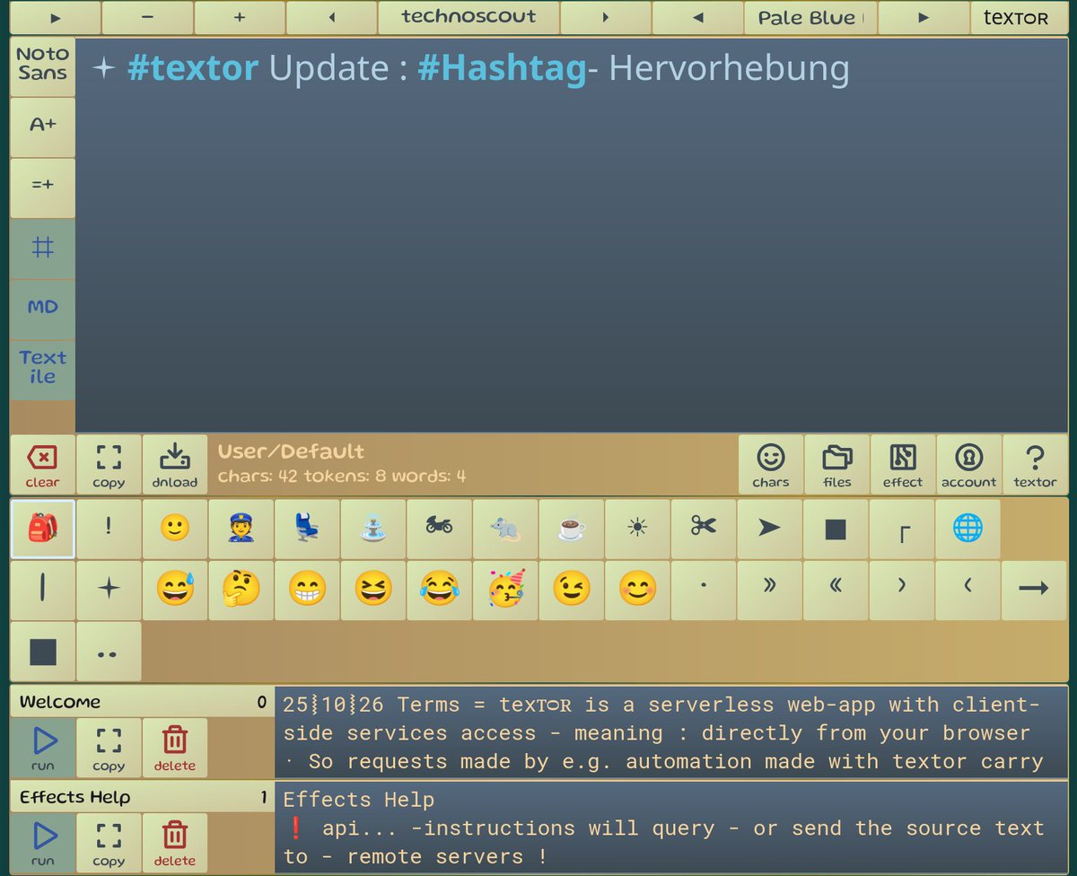 seanteister's tweet image. 🟄 #textor Update : #Hashtag- Hervorhebung