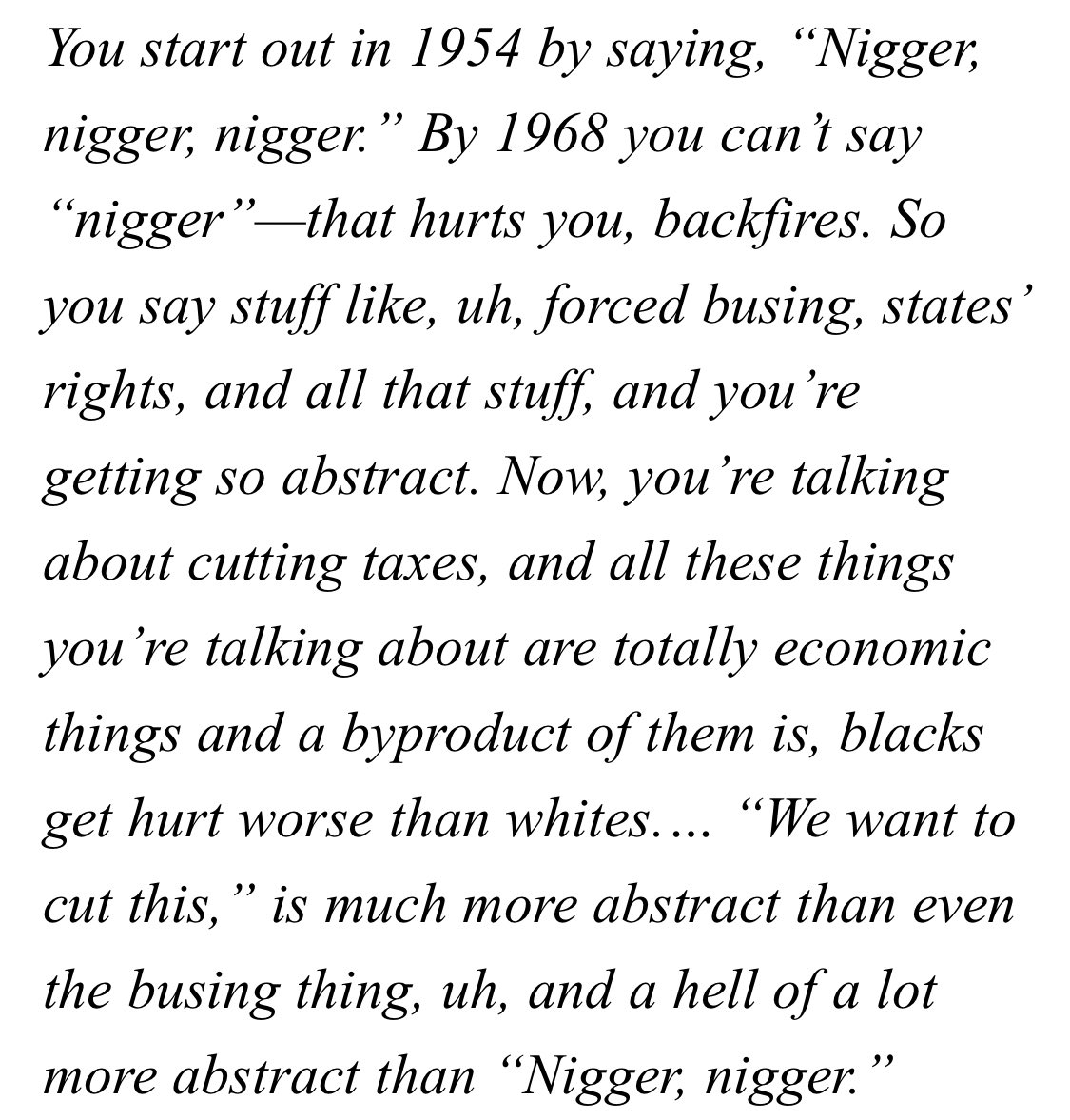The Southern Strategy of Lee Atwater evolved from bigots using euphemisms to having Black faces shield anti-black bigots. For different reasons, Nick Fuentes and the larger public have made it clear that putting up Black faces to deride Black people is stale political strategy.