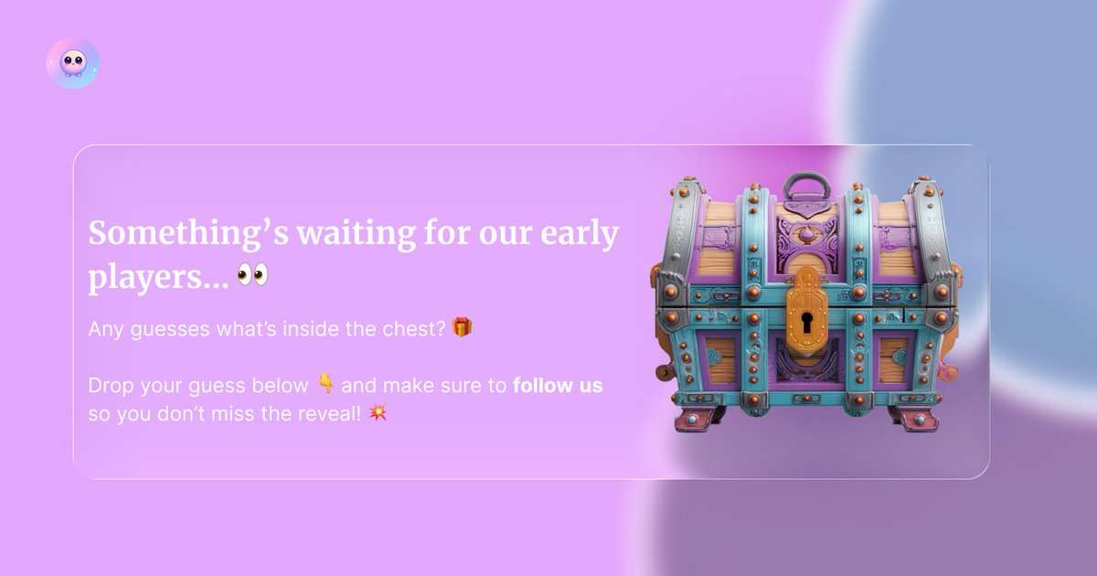 izanagicode's tweet photo. Something’s waiting for our early players... 👀

Any guesses what’s inside the chest? 🎁
Drop your guess below 👇 and make sure to follow us so you don’t miss the reveal! 💥

#BubbliPop #FounderPack #MobileGame #GameTeaser #ComingSoon #IndieGame #Gamers #izanagicode https://t.co/FILDPYEX1l
