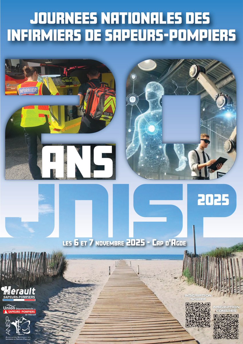 PompiersHerault's tweet image. #RDV|| Demain le département de l'#Hérault accueille les Journées Nationales des Infirmiers Sapeurs-Pompiers organisées par @ANISPOfficiel au Palais des congrès du Cap d'@AgdeOfficiel Le #SDIS34 souhaite la bienvenue aux congressistes &amp;amp; aux exposants