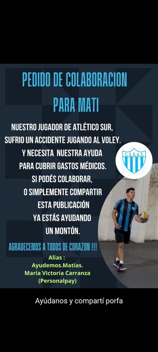 Dejo esto por acá para que el que quiera/pueda dar una mano sería de gran ayuda y si económicamente no pueden/quieren con un rt sería de gran ayuda 🤞