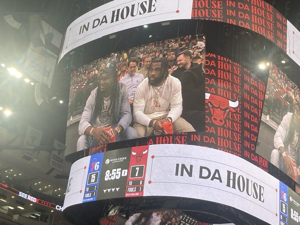 Bulls-76ers game, Bears Tremaine Edmunds &amp; DeAndre Swift must have brought the magic of their exciting finish to the UC. The Bulls rallied back from a 24 point first half deficit. They beat Philadelphia 113-111 with :03  left, Josh Giddy found Nikola Vucecvic for the game winner.