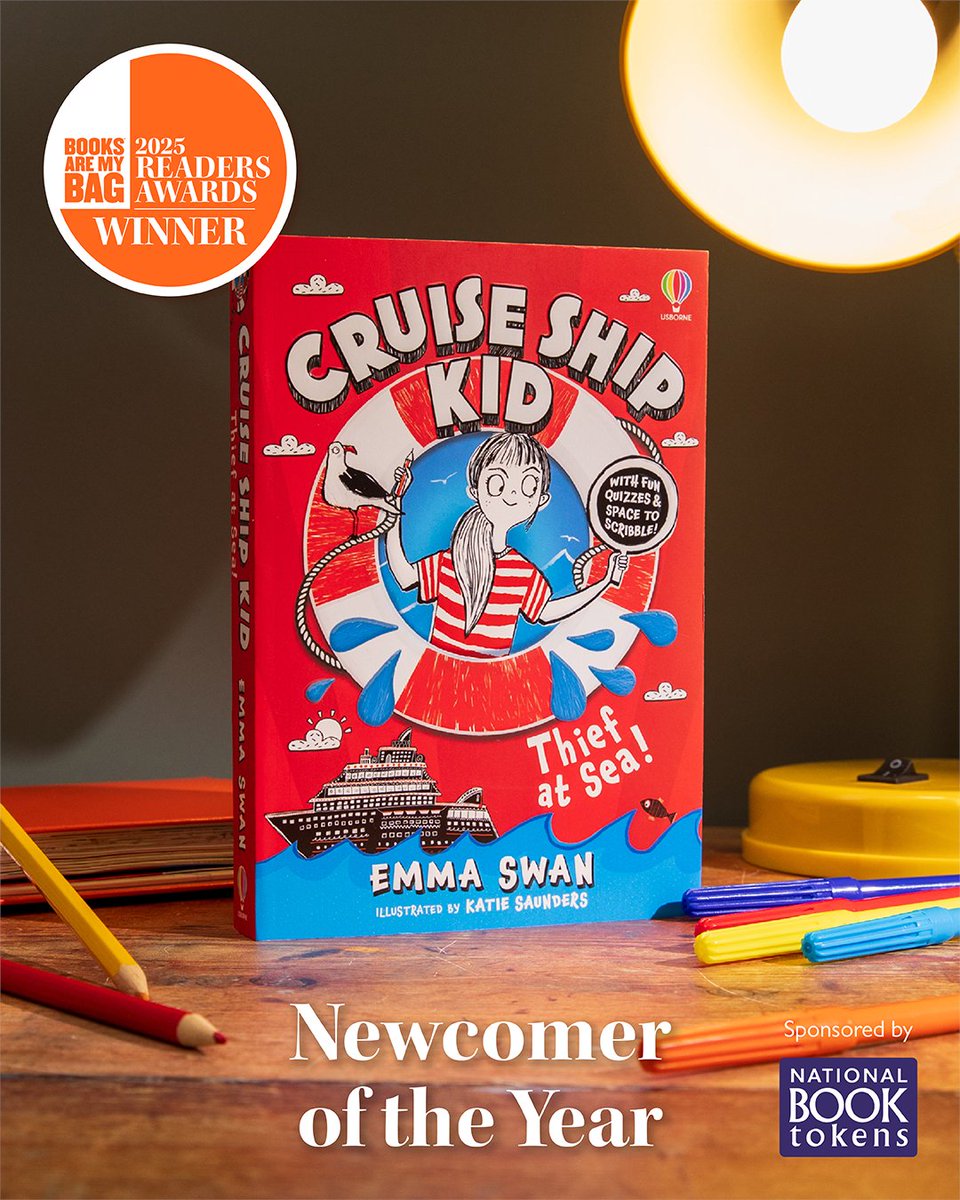 #CruiseShipKid: Thief At Sea! won both Newcomer of the Year AND Readers' Choice at the <a href="/booksaremybag/">Books Are My Bag</a> #ReadersAwards last night! 🥳 

Congratulations <a href="/emmaswanauthor/">Emma Swan</a>!