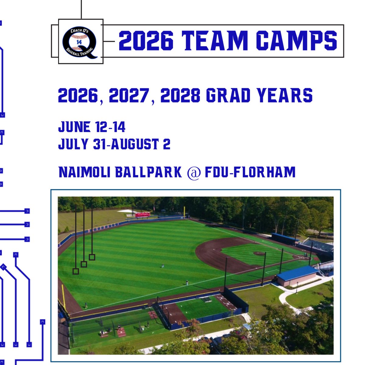 🚨Summer 2026 Team Camp Dates Announced🚨

• Centrally Located✅
• Fully Turfed Ballpark✅
• Skills Showcase &amp; Metrics✅
•2 Hr Games✅
•6+ College Programs✅
•20+ Different Colleges Have Attended✅

Send email to CoachQBaseball14@gmail.com or DM to reserve your teams’ spot!