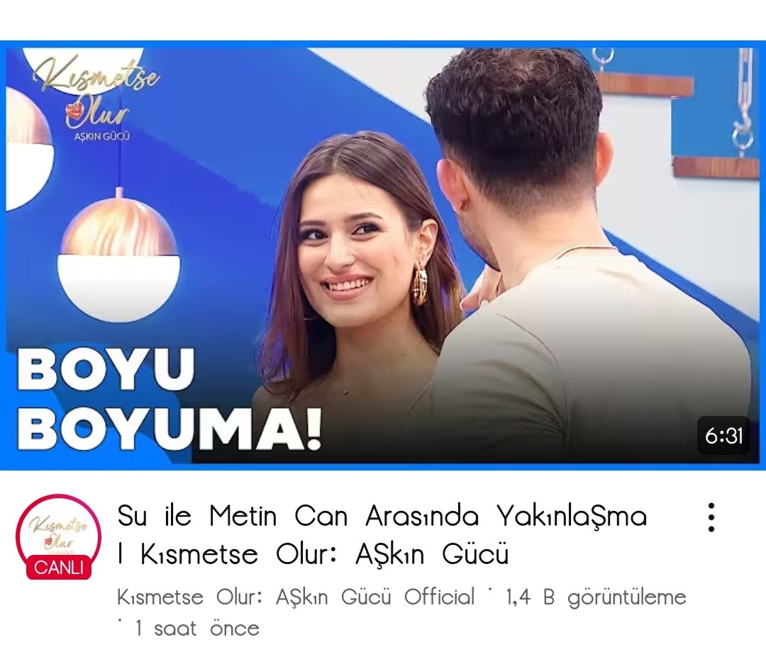 2. Bölümü yeni bitirdim Su umarım çirkef tarafını yeri geldiğinde çıkarırsın  çünkü kısmetse olur evi sessizliği sevmez 😻özellikle feyzaya karşı dikkat edelim
#Kismetseolur