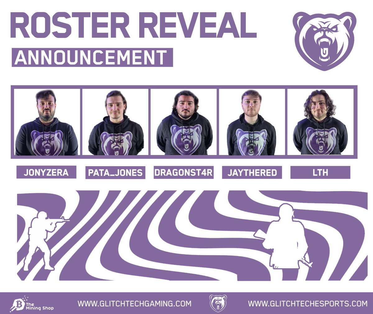 GlitchtechES's tweet image. 🚨ROSTER ANNOUNCEMENT🚨

We would like to announce our new permanent roster going forward in all competitions. Now officially representing Glitchtech Esports in ESEA League, UKIC, EpicLan is:

@jonyzeracs 
@Pata_Jones 
@dragonst4r_ 
@JayTheReddd 
@lorthehero 

A special thank you…