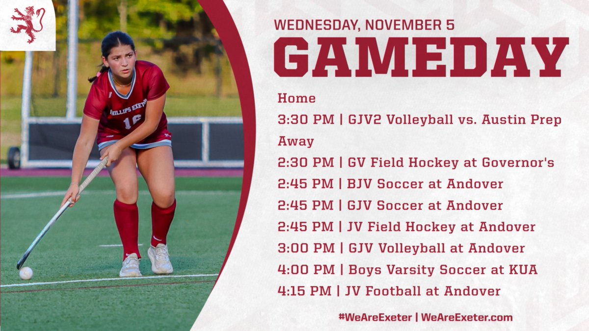 LET'S GO!!! Big Red JV's head south to square off with the Blue and kick off E/A Week!!! Go Red, Beat Andover!! #WeAreExeter