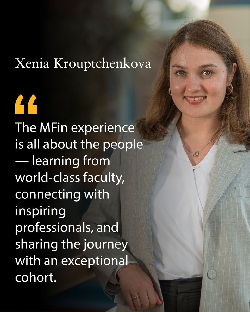 Meet the MFin 2025 Class Representatives: Namisha Jain, Luke De Pellegrin, Xenia Krouptchenkova and <a href="/danielcepeda21/">Daniel Cepeda</a>

These students have stepped forward to represent their peers, foster collaboration and lead the way for an incredible academic year.

#MFin2025 #StudentLife