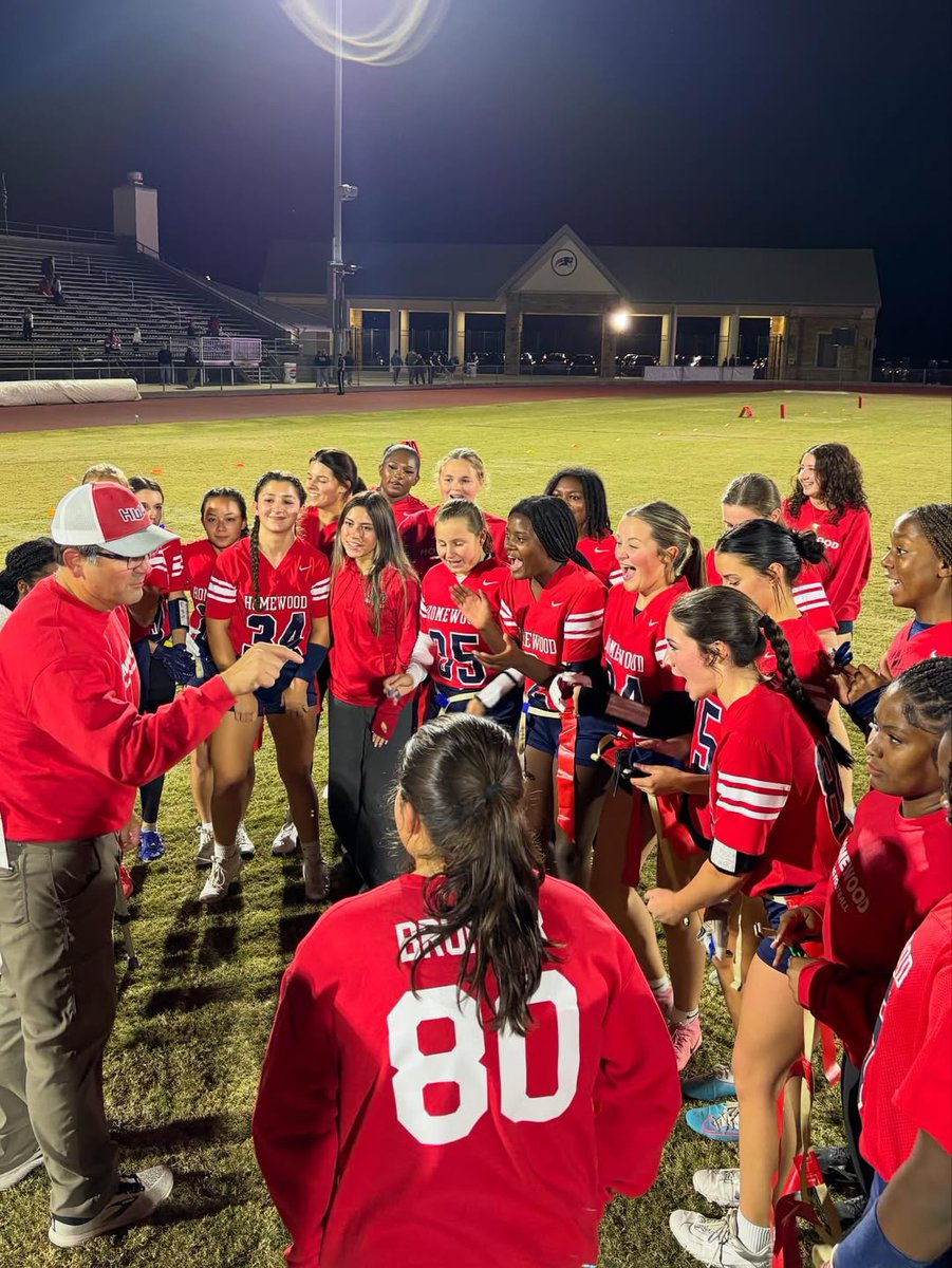 Congrats to our flag football team as they won 21-6 over Oak Mountain and advance to the second round of the playoffs!
