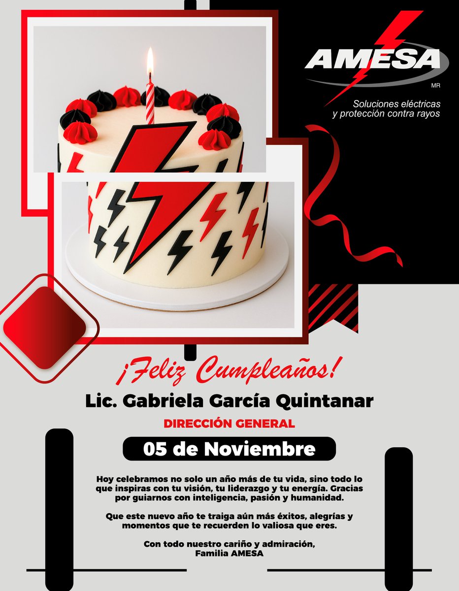 ¡Hoy es cumpleaños de la persona que es corazón y motor de la familia AMESA! 🎉 

Su visión y calidad humana nos inspiran a diario. ¡Un abrazo cálido y muchísimas felicidades! 🎂✨

#AMESA #FamiliaAMESA
