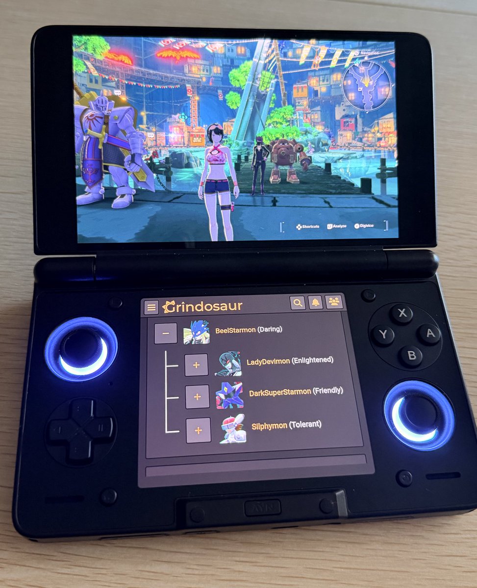 moeshiznit's tweet image. streaming digimon from my steam deck 😂