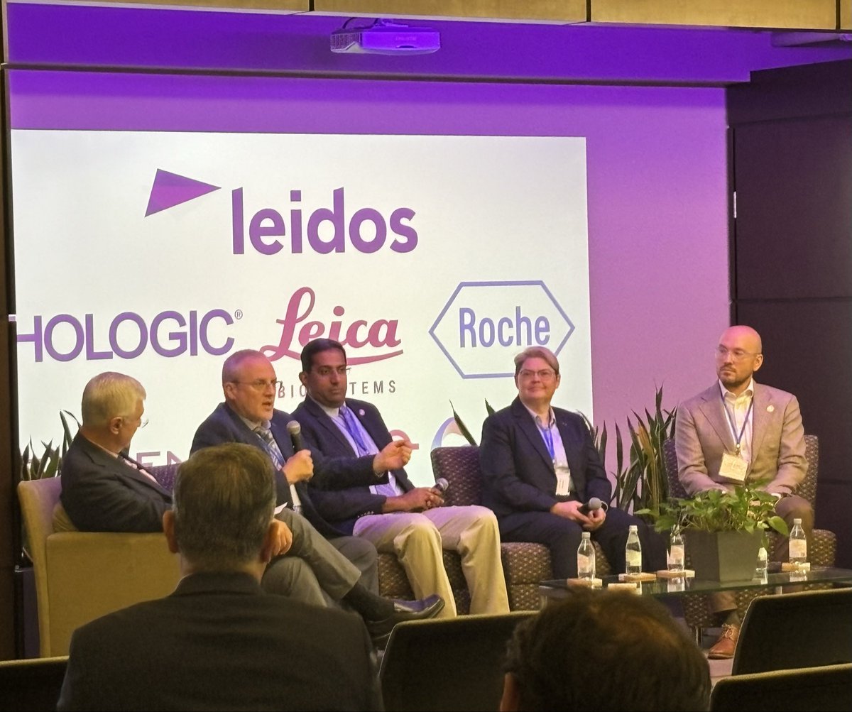 Ai_Pathologist's tweet photo. 📸 A very engaging discussion with Dr. Pantanowitz @PathPro during the panel discussion on federal, state, and regulatory considerations for AI! 🧠✨ Sharing insights on navigating the intersection of innovation and regulation in healthcare. Let's ensure a safe and ethical AI future!  #pittai #pathconnect #Ai healthcare #PanelDiscussion @PittTweet @UPMCnews @UPMCPathology
