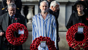 IRA supporter Jeremy Corbyn
 
Remembrance Sunday last year.

Pretending he gives a fuck.