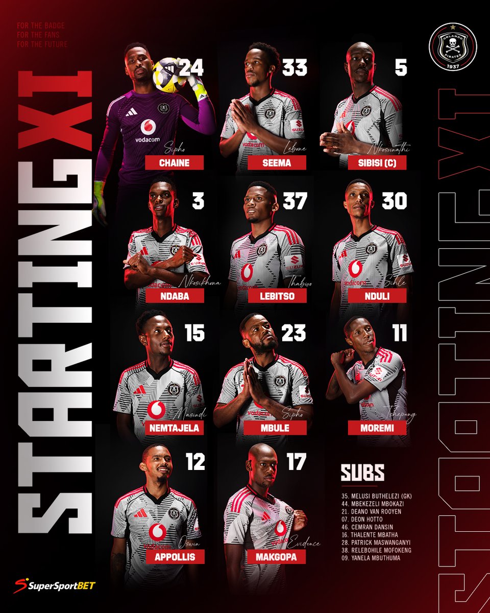 𝐎𝐮𝐫 𝐗𝐈

⚫⚪🔴⭐
#OrlandoPirates
#OnceAlways