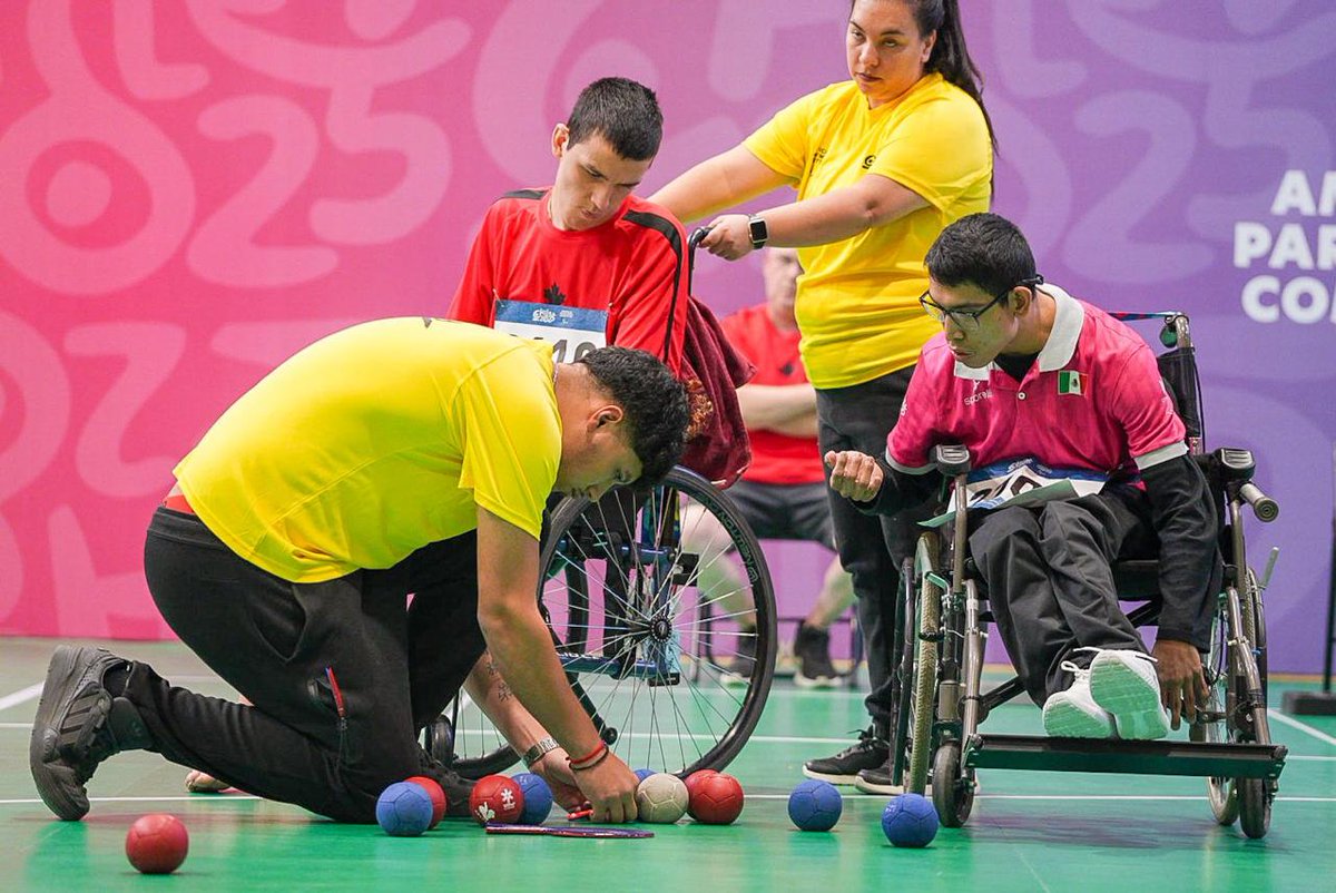 COPAME's tweet photo. En una intensa jornada de Boccia en los Juegos Parapanamericanos Juveniles Chile 2025, 🇲🇽 nuestra #Promexa, Diego Alberto Hernández Dávila, dio una gran batalla ante Canadá 🇨🇦, cayendo por marcador de 4-2. https://t.co/n8C0qzMzgs