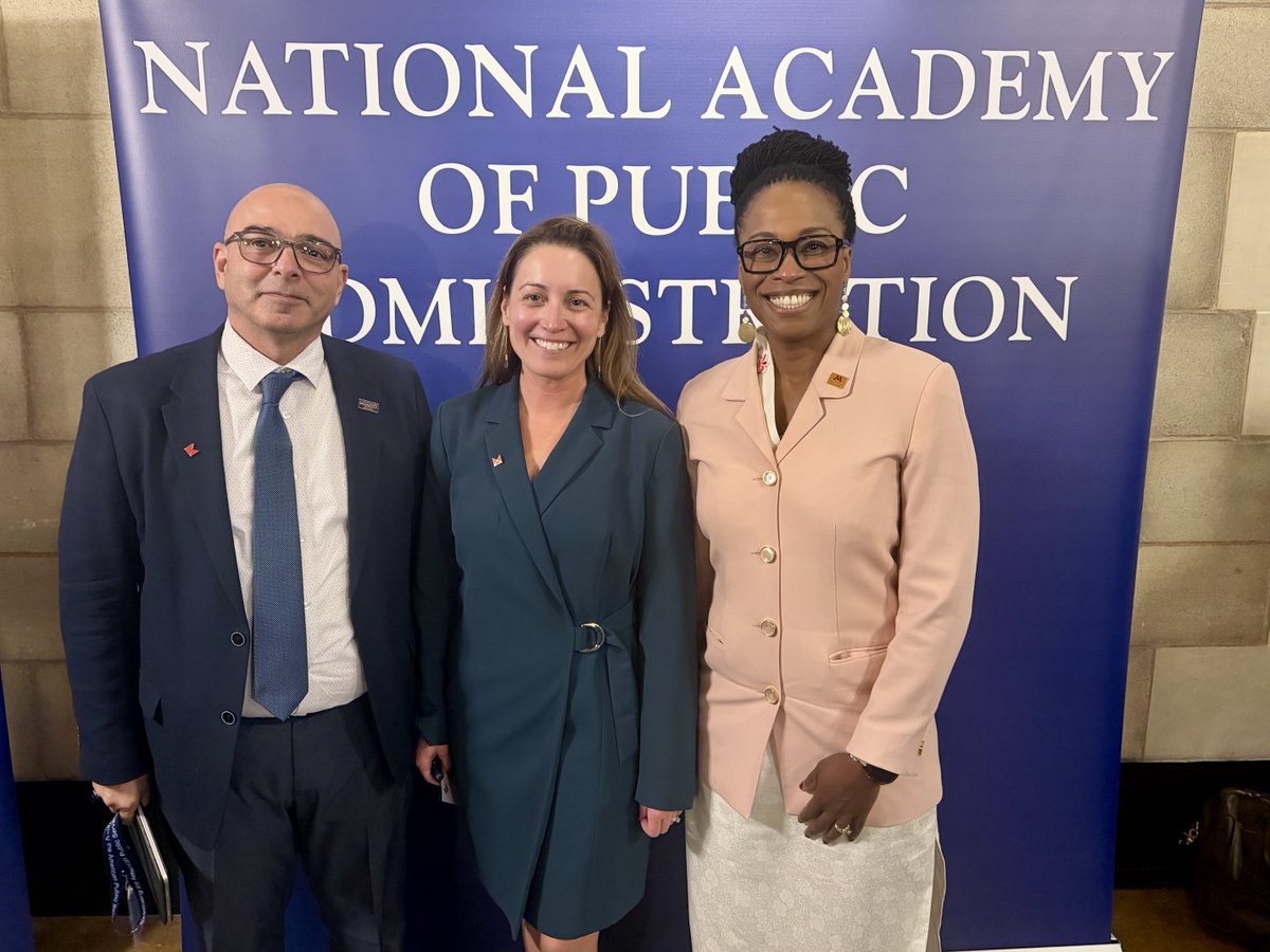 naspaa's tweet photo. NASPAA leadership enjoyed the 2025 National Conference of the National Academy of Public Administration! It was an insightful event, and 2025-2026 President Sara Rinfret was inducted as a fellow! #NASPAA #NetworkOfNetworks #NAPA2025 #PublicService https://t.co/fiQoY97RcU