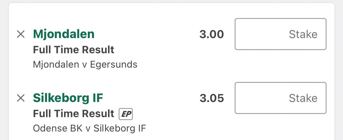 TipsterCharlie's tweet image. #ProjectML Bets ⚽️ 

Mjondalen Vs Egersunds 🇳🇴 
Mjondalen @ 3.00 (0.5u) 

Odense BK Vs Silkeborg IF 🇩🇰 
Silkeborg  @ 3.00 (0.5u)