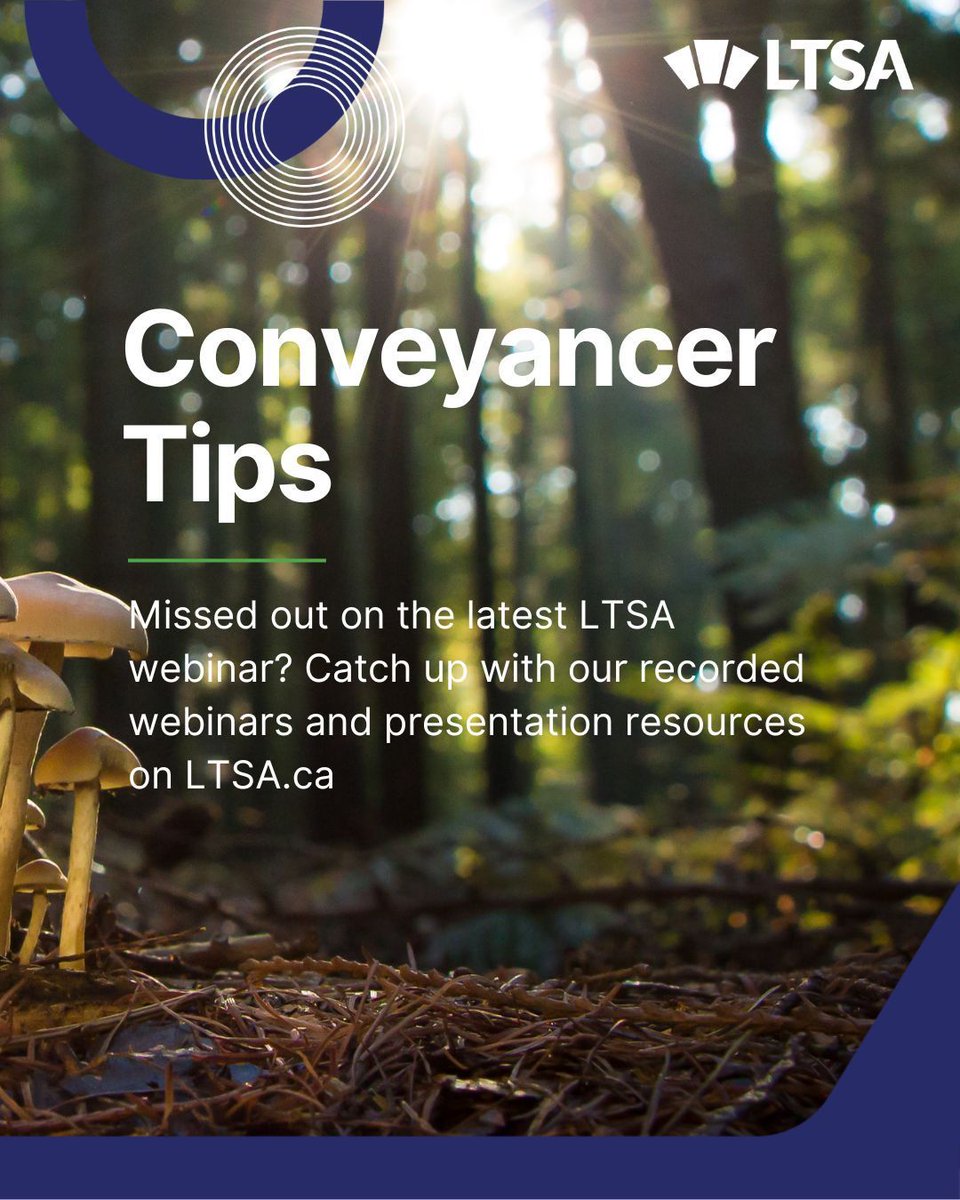 Missed out on the latest Land Title and Survey Authority of British Columbia webinar? Catch up with their recorded webinars and presentation resources at lnkd.in/guAfDHBV