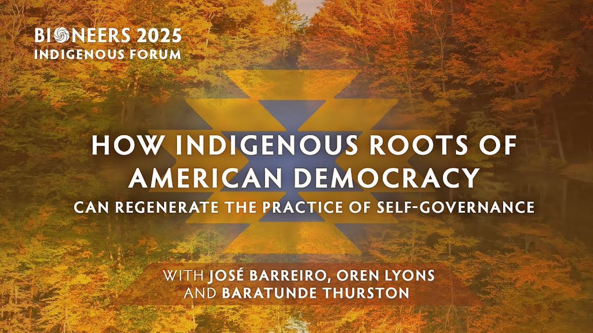 TheMatrixCtr's tweet photo. Here's a wonderful video from the Bioneers with Chief Oren Lyons and Elder José Barreiro on the indigenous roots of American Democracy.

https://t.co/Qx5dDN2l7l https://t.co/z6qamYMD1c