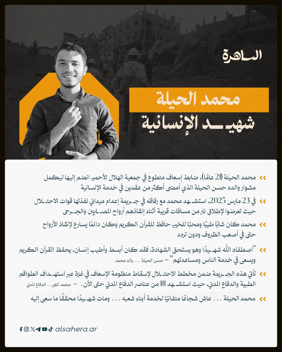 محمد الحيلة ... عاش شجاعًا متفانًا لخدمة أبناء شعبه ... ومات شهيدًا محققًا ما سعى إليه..